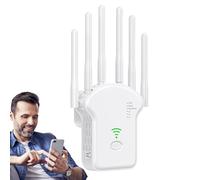 Rrlihjgu Extenseur de portée WiFi | Amplificateur de Signal Internet | Répéteur WiFi avec Couverture Large pour Maison, Bureau, Cave et extérieur