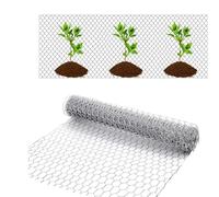 Rrlihjgu Fil de clôture de poulet, tissu métallique, fil en maille recouverte pour clôtures de poulets | Clôture décorative pour patio, équipement de jardinage, clôture en fil métallique à mailles