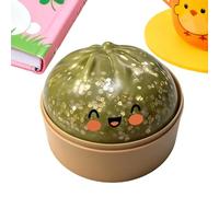 Rrlihjgu Glitter Dumpling Soft with Steamer Box, Cute Jouets Anti-Stress Rainbow Dumplings Squishiest, Stress & Relief Toys Géant Relief Sensory Ball Soft Squeeze Sensory Toys