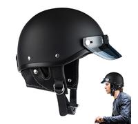 Rrlihjgu Helmets Casque de moto demi-coque de protection à visage ouvert élégant pour piste sportive, voyage sur route urbaine ou route urbaine