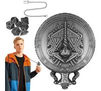 Rrlihjgu Jeu de petits dés, ensemble de dés de montre de poche - Jeu de dés portables avec boîtier de montre de poche, jeu de société Steampunk, 7 pièces, dés en métal,