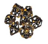 Rrlihjgu Jeu de rôle Dragon Dice, Metal Hollow Dice Set - Steampunk Polyedral Dice Games Set - Jeux de société familiaux uniques Accessoires de jeu de rôle pour , adultes, hommes, femmes