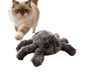 Rrlihjgu Jouet de chat télécommandé | araignée électrique en peluche - 3 modes jouet interactif intelligent pour chat avec son et lumière | Pour élever les races moyennes/grandes ennuyeux jeu
