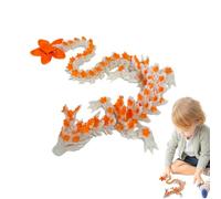 Rrlihjgu Jouet de dragon articulé imprimé tridimensionnel, jouet articulé de dragon Fidget - Sculpture de dragons avec impression tridimensionnelle flexible qui brille dans le noir