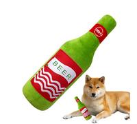 Rrlihjgu Jouets pour chiens qui grincent | Jeu Interactif en forme de bouteille de vin - Jouets à mâcher rembourrés pour chiots, pour entraînement pour chiots ennuyés