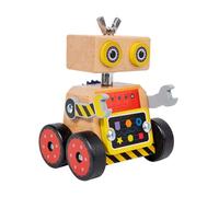 Rrlihjgu Kit de construction de robots pour enfants, kit de construction de robots | Jouet d'assemblage de robot en bois, jouets créatifs en bois du bâtiment du robot, jouet en bois