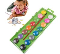 Rrlihjgu Kit de peinture aquarelle pour enfants, kit d'aquarelle pour enfants - Fournitures de peinture pour enfants - Kit de peinture aquarelle de 16 couleurs avec pinceau, kit de dessin éducatif