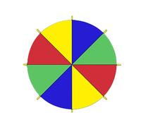 Rrlihjgu Les Jouent au Parachute, Parachute pour | Jouez au Parachute de Gymnastique avec poignées, Jouet en Plein air, Jeux de coopération de Tente pour la Classe de Gym de l'école