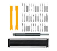 Rrlihjgu Lot de petits tournevis magnétiques 41 en 1 - Jeu d'embouts de tournevis plats - Pour téléphone, ordinateur, montre portable, lunettes et jouets