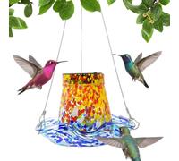 Rrlihjgu Mangeoires solaires pour colibris pour l'extérieur, mangeoires à oiseaux pour l'extérieur - Fournitures d'alimentation étanches pour bain d'oiseaux, décoration de jardin, décoration de