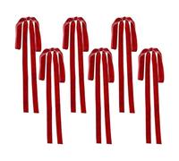 Rrlihjgu Nœuds rouges de Noël, nœuds pour couronnes de Noël - 6 unités festives pour fêtes, mariages, maison, célébrations, réunions