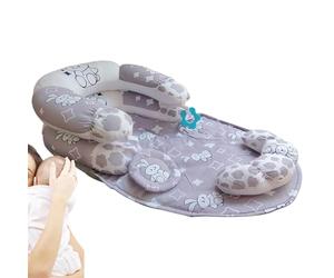 Rrlihjgu Oreiller et tapis pour temps en bas | Coussin et siège pour temps en bas avec jouet sensoriel - Jeu sensoriel amovible pour chambre à coucher, salle de séjour, crèche