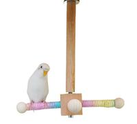 Rrlihjgu Perche de Cage à Oiseaux, perchoirs d'oiseau pour la Cage, Perche de Petit Oiseau, Toys de Support en Bois Rotatif à 360 degrés pour Cages intérieures