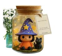Rrlihjgu Pot à Figurine Décoratif Halloween,Sorcière et Chat en Pot Décorations - Accessoire Photo pour Halloween, Pièce Maîtresse de Table pour Maison Bureau Cuisine Entrée Salle de Bain