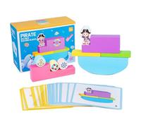 Rrlihjgu Premiers Jouets en Blocs de Construction - Jeu de Blocs d'Équilibre en Bois pour,Jouet Interactif de Construction en Cubes pour Les Écoles en Déplacement, la Maternelle, et Les Garderies