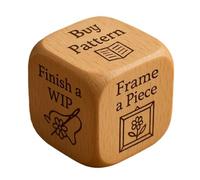 Rrlihjgu Quilter Dice | Fournitures de travaux manuels en bois à 6 faces | dés de décision pour matelassage avec tâches de matelassage, pour débutants, artistes, couturières, femmes, tricot, maison