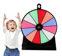 Rrlihjgu Roue De La Fortune avec Support,12 Cases Roue À Prix Plateau Tournant Effaçable | Roulette de Table pour Événements d'entreprise, Salons, Collectes de Fonds, Fêtes Foraines et Soirées en