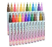 Rrlihjgu Stylos Vernis à Ongles - Kit Manucure Salon 24 Couleurs Résistant à l'Eau | Marqueur à Ongles à Pointe Fine pour Filles - pour Voyage École Maison Cadeau Femme