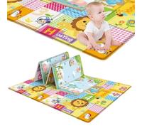 Rrlihjgu Tapis De Jeu pour Nt Bebe Double Face Appliquer À L'intérieur Et L'extérieur Non Toxique 180x100cm Tapis De Sol XXL en Mousse Epais Pliable Reversible Imperméable