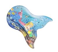 Rrlihjgu Tapis de jouet sensoriel aquatique, tapis d'eau pour bébés | Tapis de ventre interactif avec coussin d'eau pour chat,Centre de jeu d'activités en forme de queue de poisson pour garçons,
