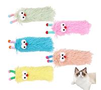 Rrlihjgu Toys Cat Catnip, Jouet en Peluche de Chat,Cat Oreiller Jouets de Chaton interactif Mignon de poupées | 5X Caterpillar Soft Dofting Doll, apaisant des Fournitures pour Animaux de Compagnie