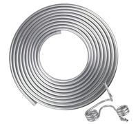 Rrlihjgu Tuyau de conduite d'huile 3/8, conduites d'huile | Tube sans soudure de tuyau enroulé en aluminium - Tuyau de refroidissement Tuyau d'huile automobile Rouleau de 25 pieds Lignes