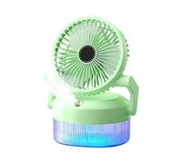 Rrlihjgu Ventilateur avec nébuliseur | Accessoire rafraîchissant personnel avec charge USB - Ventilateur de brumisation pliable avec lumière multifonction pour tente, école, gym, plage, camping