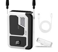 Rrlihjgu Ventilateur de ceinture - Ventilateur portable qui se fixe à la taille - Appareil rafraîchissant rechargeable avec 3 vitesses pour climat chaud, gym, plage, randonnée, voyage