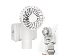 Rrlihjgu Ventilateur manuel portable, avec pince pour parasol et refroidisseur d'air personnel, 3 vitesses réglables pour extérieur, solutions de refroidissement en camping, pêche et voyages