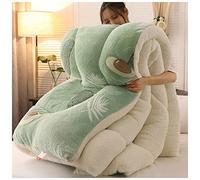 RRNAR Cachemire réversible Couette, Double Super épaisseur, Couette 2 Personne Laine Luxueuse, édredon Chaud en Laine pour L'automne Et l'hiver,I,150x200cm(3.5kg)