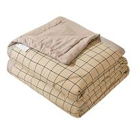 RRNAR Couette D'Ete 140x200/220x230 imprimé Ultra Legere Couverture Fraîche, Couette en Microfibre Légère Couette, Douce Couverture, Légère Et Respirante, Lavable en Machine,café,180x220cm