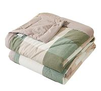 RRNAR Couette Été, imprimé Ultra Legere Couverture Fraîche, 100% Coton Lavé Couette Lit 2 Pesonnes Été Douce Et Confortable, Légère Et Respirante, Lavable en Machine,A,150x200cm