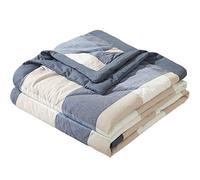RRNAR Couette Été, imprimé Ultra Legere Couverture Fraîche, 100% Coton Lavé Couette Lit 2 Pesonnes Été Douce Et Confortable, Légère Et Respirante, Lavable en Machine,B,200x230cm