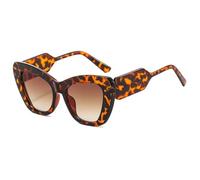 RRNTTTM Lunettes de soleil œil de chat tendance pour femmes, monture vintage, protection UV400 (léopard)