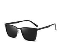 RRNTTTM Lunettes de soleil polarisées pour hommes et femmes Lunettes de soleil à monture pour hommes Uv400, noir, un
