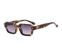 RRNTTTM Lunettes de soleil rétro petites pour femmes et hommes, rivets, lunettes de soleil tendance, luxe, UV400 (léopard)
