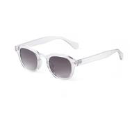 RRNTTTM Lunettes de soleil rondes rétro pour hommes et femmes, verres vintage de luxe pour petits visages (C7 transparent)