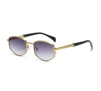 RRNTTTM Lunettes de soleil vintage pour femmes et hommes, verres de conduite, nuances rétro en métal pour femmes, Uv400 (doré dégradé gris)
