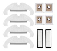Rrochio 10 Accessoires pour Dreame D10 Plus Gen2, Ensembles de Rechange pour Aspirateur Dreame D10 Plus, D10s Plus, D9 Plus, Z10 Pro avec 4 Chiffon 4 Sacs 2 Filtre HEPA Accessoires de Nettoyage