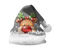 Rrongwn Bonnet de Noël pour chien - Renne - Bonnet de Noël épais - Père Noël - Bonnet de Père Noël festif - Costume de Noël classique - Chapeau en peluche