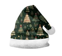 Rrongwn Bonnet de Noël pour parents de chien - Pour enfant - Costume de Noël festif - Bonnet en velours double face - Costume de Père Noël - Motif arbre de Noël - Famille - Bonnet de fête de Noël