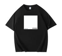 Rrongwn Glow In Dark T-shirt interactif lumineux unisexe streetwear coupe ample en coton pour Halloween Carnaval Costumes, Noir , M