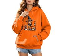 Rrongwn Pull à capuche pour femme - Motif boeuf des hautes terres, Orange (02), M