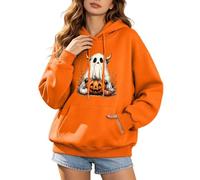 Rrongwn Pull à capuche pour femme - Motif boeuf des hautes terres, Orange (08)., S