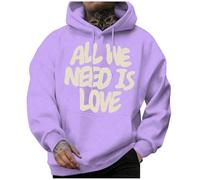 Rrongwn Sweat à capuche pour homme surdimensionné avec imprimé arrière Couleur unie Sweat à capuche en coton Sweat à capuche à manches longues Sweat-shirt léger Sweat à capuche personnalisé Pull