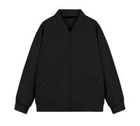 Rrongwn Veste bomber légère pour homme - Coupe ajustée - Respirante - Confortable - Manches longues - Veste d'aviateur - Veste d'automne - Veste de loisirs - Veste de baseball d'extérieur, Noir , L
