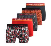 Rrp - Smith & Jones Designer 5 Pack Homme Coton Extensible Short Boxer