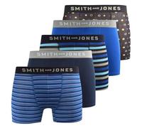 Rrp - Smith & Jones Designer 5 Pack Homme Coton Extensible Short Boxer