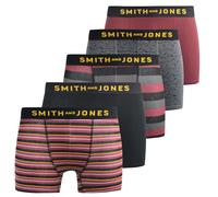 Rrp - Smith & Jones Designer 5 Pack Homme Coton Extensible Short Boxer