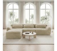 RRrawgff Canapé d'angle Convertible,canapé Convertible,Canapé compressé 2-4 Places,Éponge Haute résilience 32D,revêtement en Tissu Moelleux,modulable sans Structure,avec Coussins